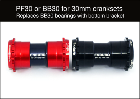 Enduro TorqTite BB30 / PF30 to 386EVO Crank - A/C Steel Bearings